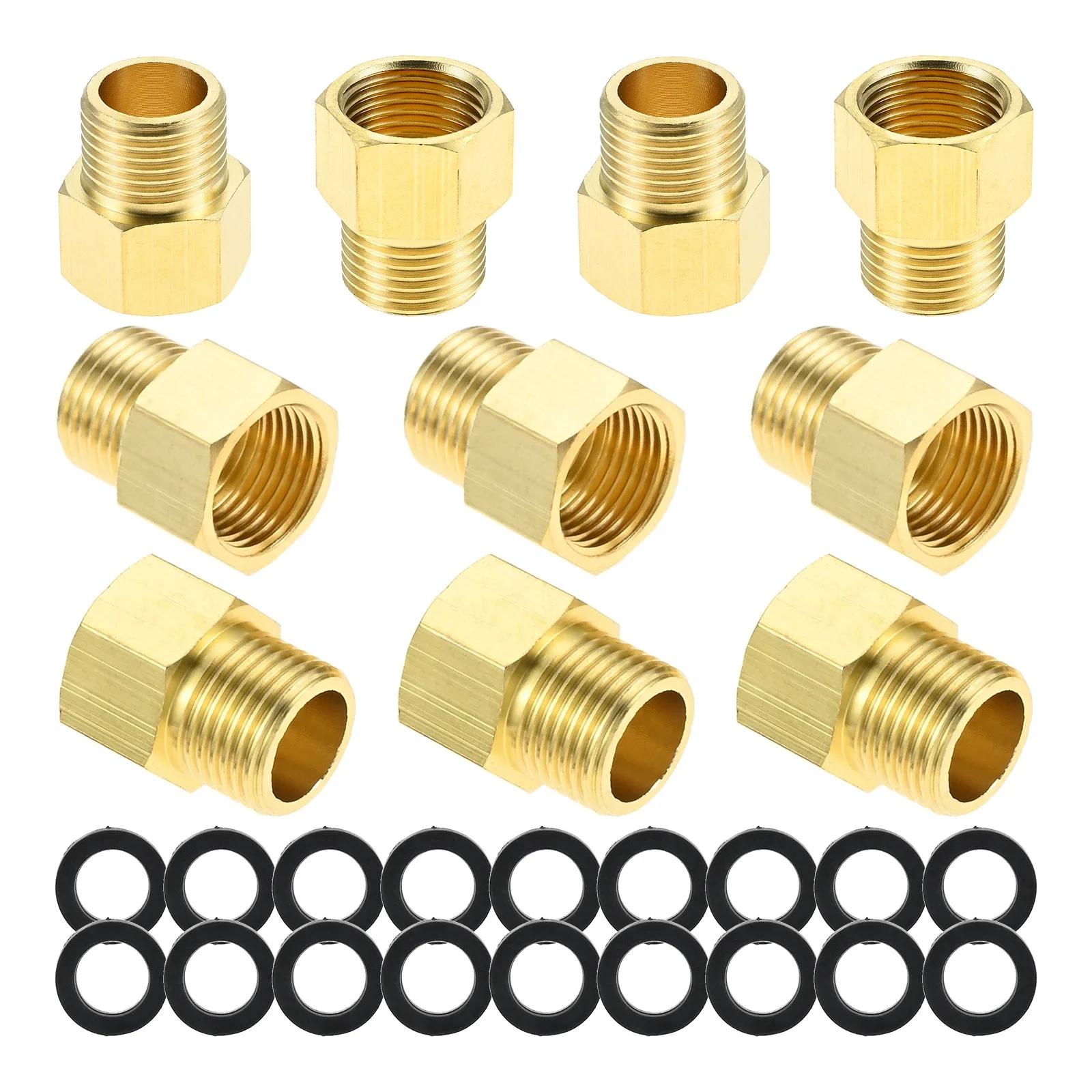 10PCS 1/2" NPT Male To 1/2" Female Brass Pipe Fitting Reducer Adapter Brass Extension Connector for Plumbing and Gas Application
10PCS 1/2" NPT Male To 1/2" Female Brass Pipe Fitting Reducer Adapter Brass Extension Connector for Plumbing and Gas Application