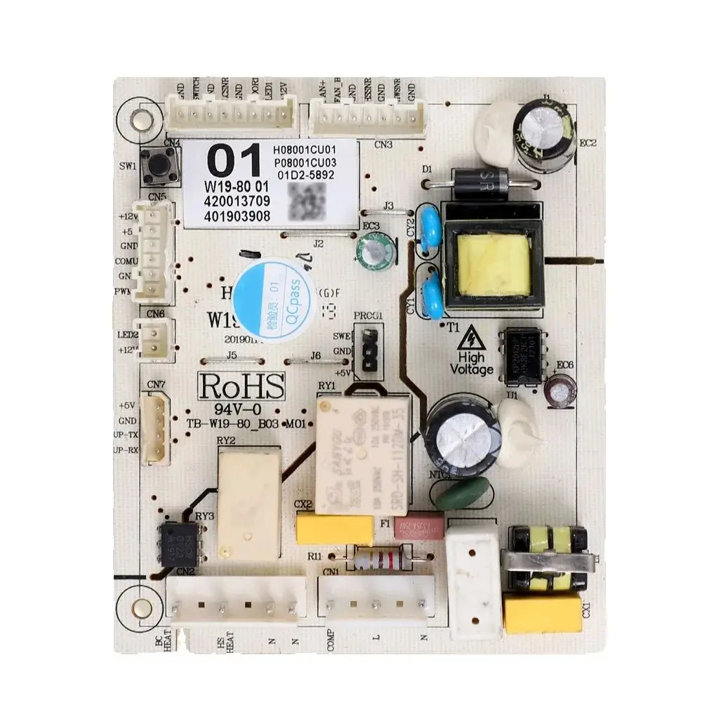 Refrigerator Motherboard, PCB Control Board, Model Number W19-80 01, 420013709, Original
Refrigerator Motherboard, PCB Control Board, Model Number W19-80 01, 420013709, Original