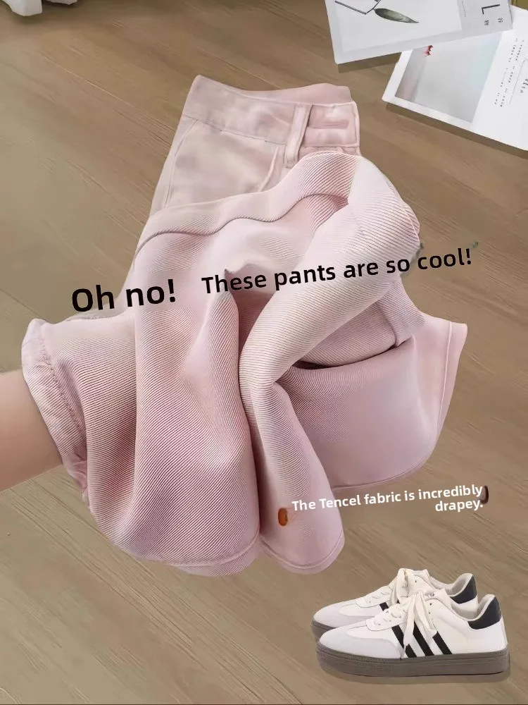 plus Size Fashionable Pink Loose Wide Leg Pants Straight Cut Floor Length Casual Trousers for Women Spring New Arrival
plus Size Fashionable Pink Loose Wide Leg Pants Straight Cut Floor Length Casual Trousers for Women Spring New Arrival
