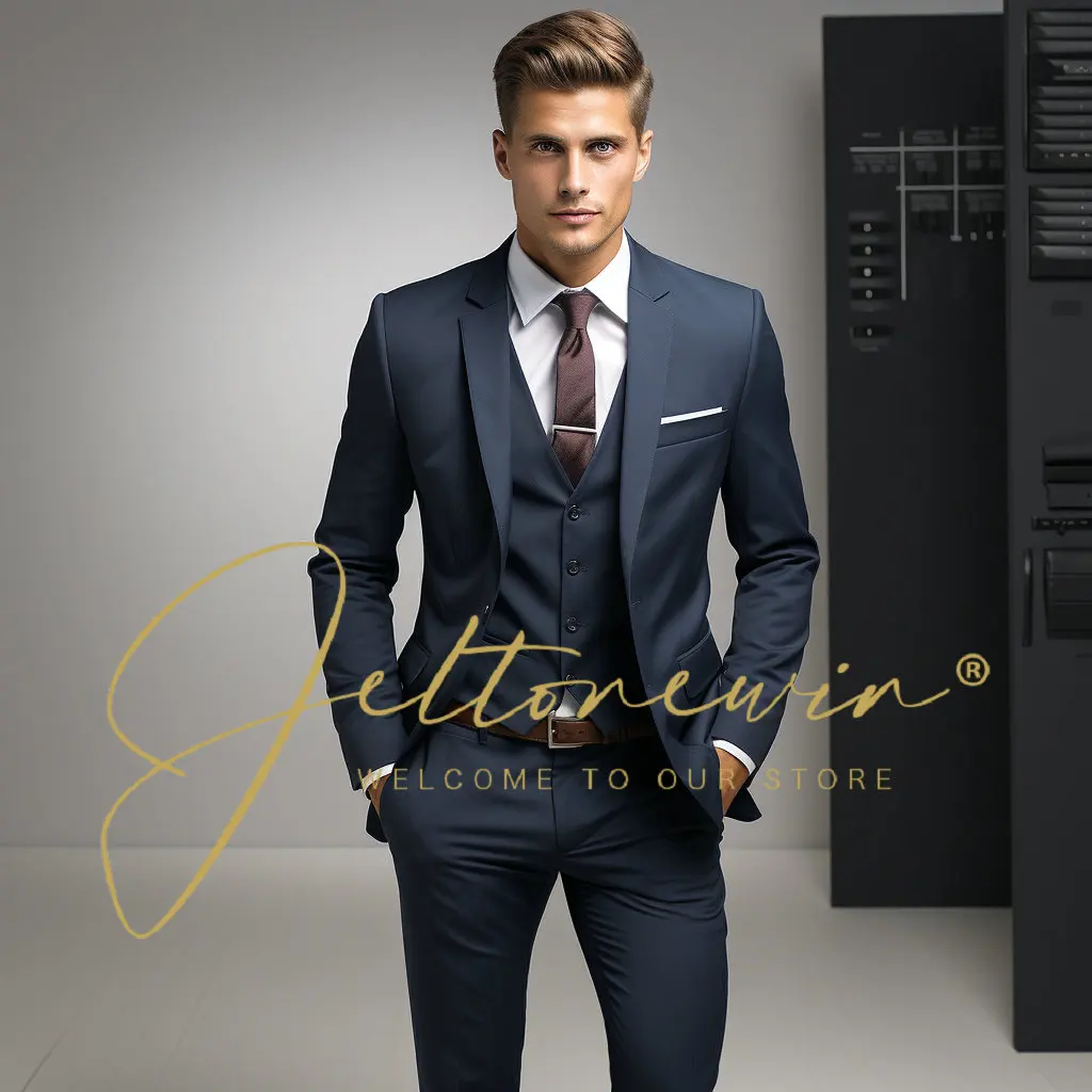 2024 Men's 3-piece Suit Set (Jacket, Pants and Vest) Wedding Groom Tuxedo Formal Slim Fit Outfit Handsome Men's Suit
2024 Men's 3-piece Suit Set (Jacket, Pants and Vest) Wedding Groom Tuxedo Formal Slim Fit Outfit Handsome Men's Suit
