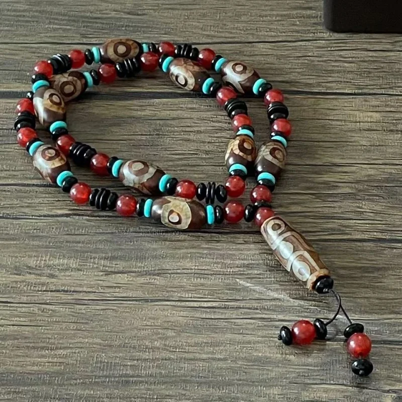Wholesale Tibetan Old Agate Dzi Bead Necklace Sweater Chain Tibetan Style Barrel Bead Buddhist Bead Unisex Sweater Chain Decorat
Wholesale Tibetan Old Agate Dzi Bead Necklace Sweater Chain Tibetan Style Barrel Bead Buddhist Bead Unisex Sweater Chain Decorat