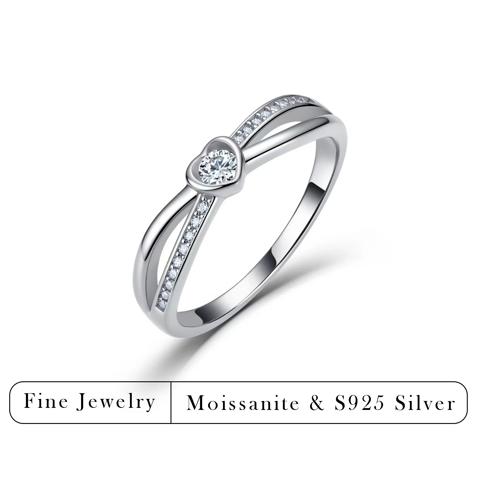 .2CTW Moissanite Heart Ring S925 Silver Intertwined Band Women Luxury Wedding Engagement Finger Jewelry Gift
.2CTW Moissanite Heart Ring S925 Silver Intertwined Band Women Luxury Wedding Engagement Finger Jewelry Gift