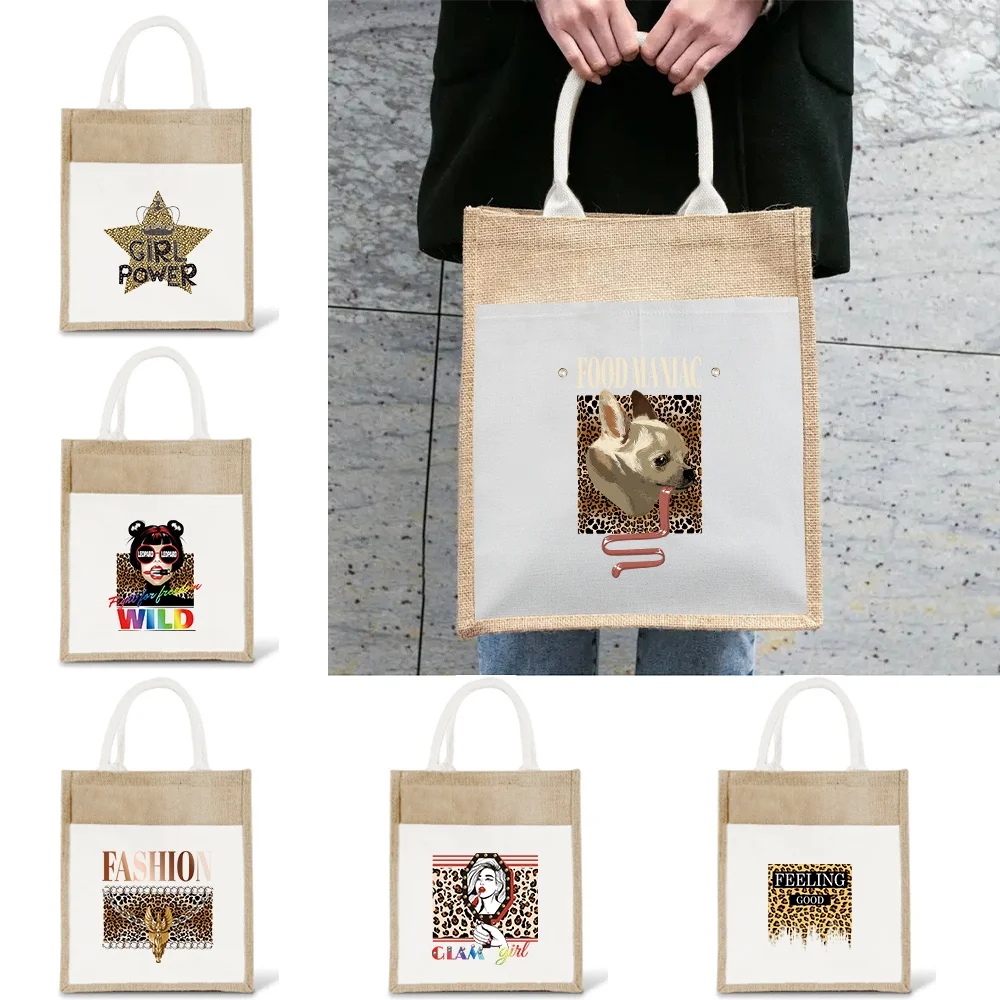 Portable Shopping Bag Environmental Protection Lightweight Storage Bag Vintage Handbag Commuting Jute Bags Leopard Series
Portable Shopping Bag Environmental Protection Lightweight Storage Bag Vintage Handbag Commuting Jute Bags Leopard Series