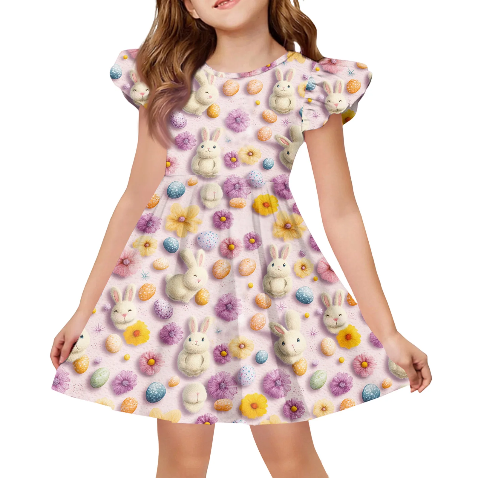 Girls' 2026 Spring New Dresses Comfort Summer Princess Dress Classic Easter Printed Patchwork A-Line Dress with Flutter Sleeves
Girls' 2026 Spring New Dresses Comfort Summer Princess Dress Classic Easter Printed Patchwork A-Line Dress with Flutter Sleeves