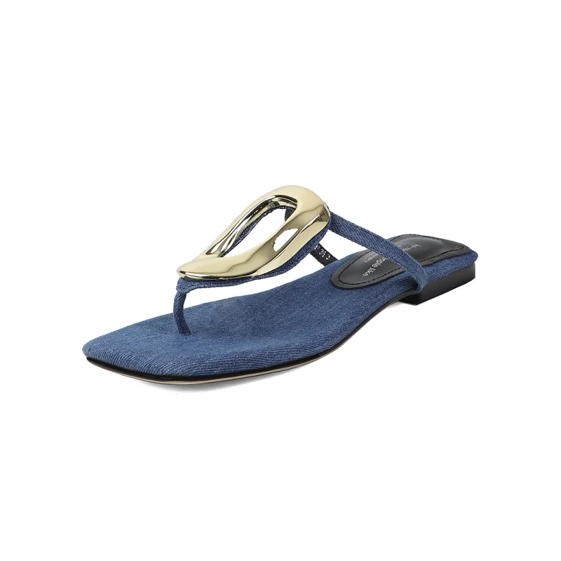 Women's Beach Shoes Casual Sandals Gold Buckle Flat-Bottomed Open Toe Sandals Fashion Women's Shoes Outer Wear Slippers
Women's Beach Shoes Casual Sandals Gold Buckle Flat-Bottomed Open Toe Sandals Fashion Women's Shoes Outer Wear Slippers