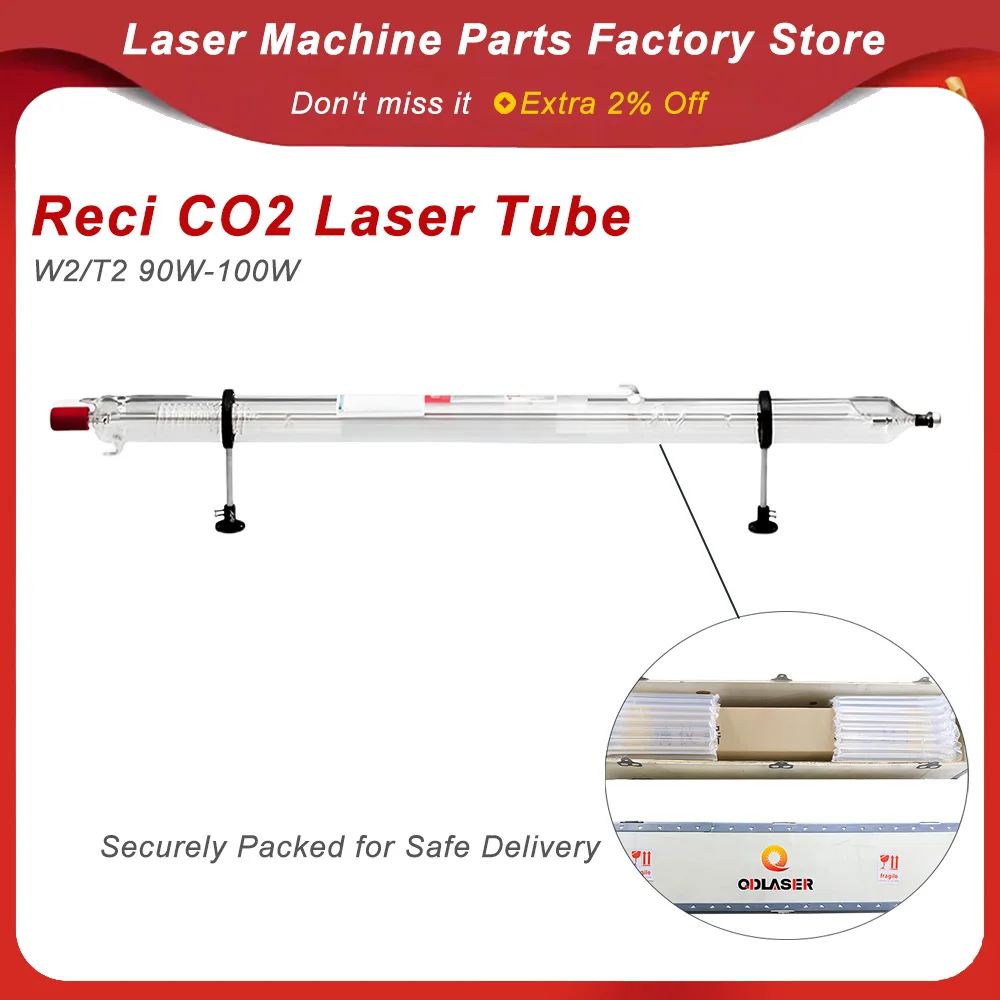 For RECI W2/T2 CO2 Laser Tube 90W-100W Dia 80mm/65mm for CO2 Laser Engraving Cutting Machine (Secure Packaging)
For RECI W2/T2 CO2 Laser Tube 90W-100W Dia 80mm/65mm for CO2 Laser Engraving Cutting Machine (Secure Packaging)