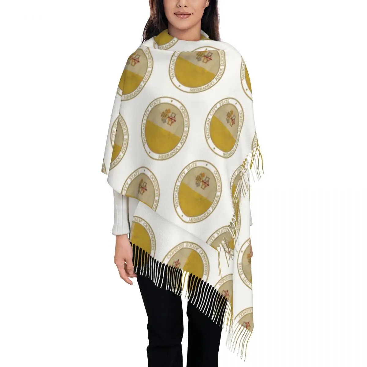 Womens Tassel Scarf Vintage Vatican City State Europe European Flag Large Winter Fall Shawl Wrap Daily Wear Pashmina Scarves
Womens Tassel Scarf Vintage Vatican City State Europe European Flag Large Winter Fall Shawl Wrap Daily Wear Pashmina Scarves