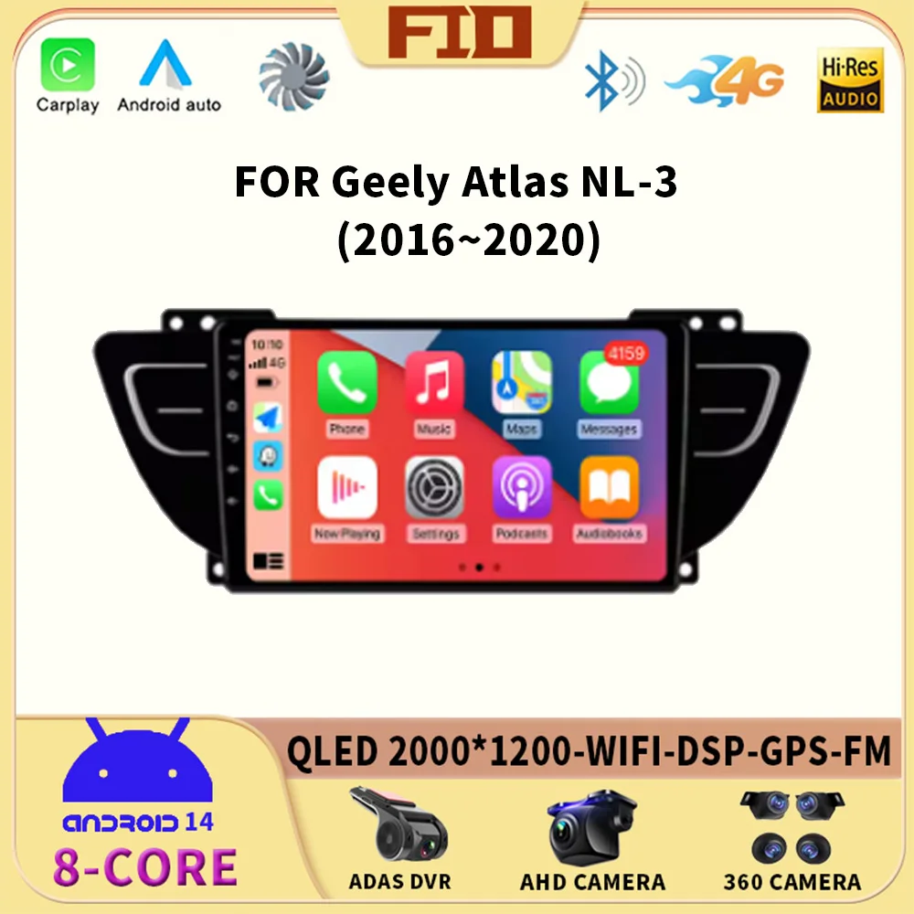 2 din Android Auto Carplay Car Radio Multimedia For Geely Atlas NL-3 2016 - 2020 Car Android Video Stereo GPS No 2din DVD
2 din Android Auto Carplay Car Radio Multimedia For Geely Atlas NL-3 2016 - 2020 Car Android Video Stereo GPS No 2din DVD
