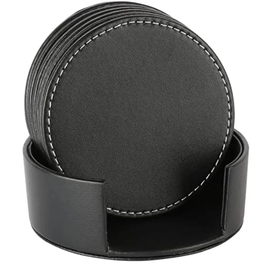 New StyleLeather Coasters for Drinks 6 Pack,Handmade Durable Drink Coasters Set with Holder for Tabletop Protection, Luxurious Home Déco
New StyleLeather Coasters for Drinks 6 Pack,Handmade Durable Drink Coasters Set with Holder for Tabletop Protection, Luxurious Home Déco