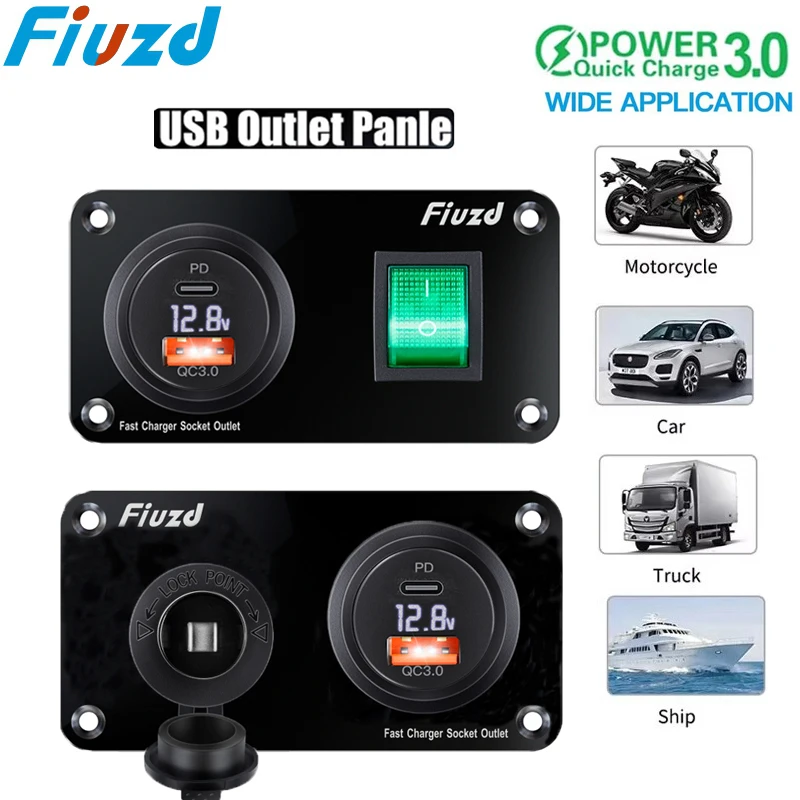 12V Cigarette Lighter Socket Car USB Adapter Charger Socket Panel Mount Fast Charging Car Charger Accessories for Auto
12V Cigarette Lighter Socket Car USB Adapter Charger Socket Panel Mount Fast Charging Car Charger Accessories for Auto