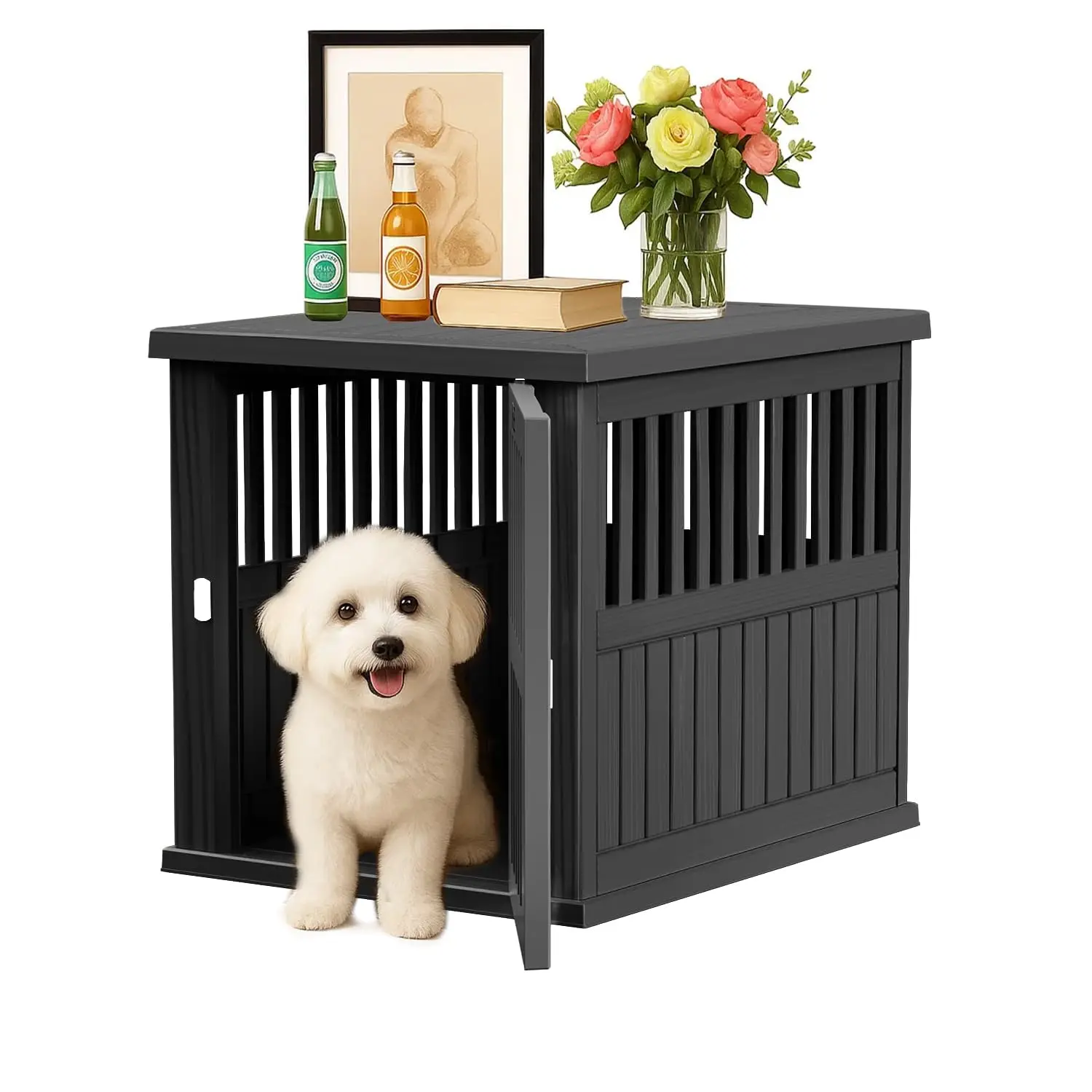 30 INCH Small Dog Crate Furniture Lockable Dog Kennel Indoor Dog Cage Heavy Duty Decorative Plastic Pet Cage End, Customized
30 INCH Small Dog Crate Furniture Lockable Dog Kennel Indoor Dog Cage Heavy Duty Decorative Plastic Pet Cage End, Customized