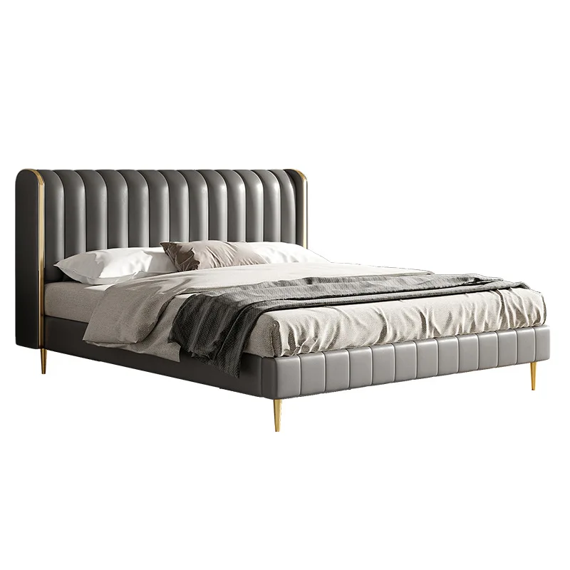 Light luxury first-layer leather bed Modern simple large bed Minimalist high-end leather bed
Light luxury first-layer leather bed Modern simple large bed Minimalist high-end leather bed