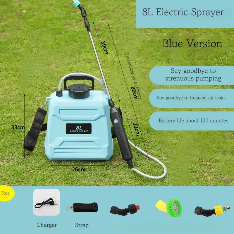 Rechargeable Electric Sprayer 5L 8L Backpack High Pressure Agricultural Pesticide Spray for Garden Lawn Irrigation Modes
Rechargeable Electric Sprayer 5L 8L Backpack High Pressure Agricultural Pesticide Spray for Garden Lawn Irrigation Modes