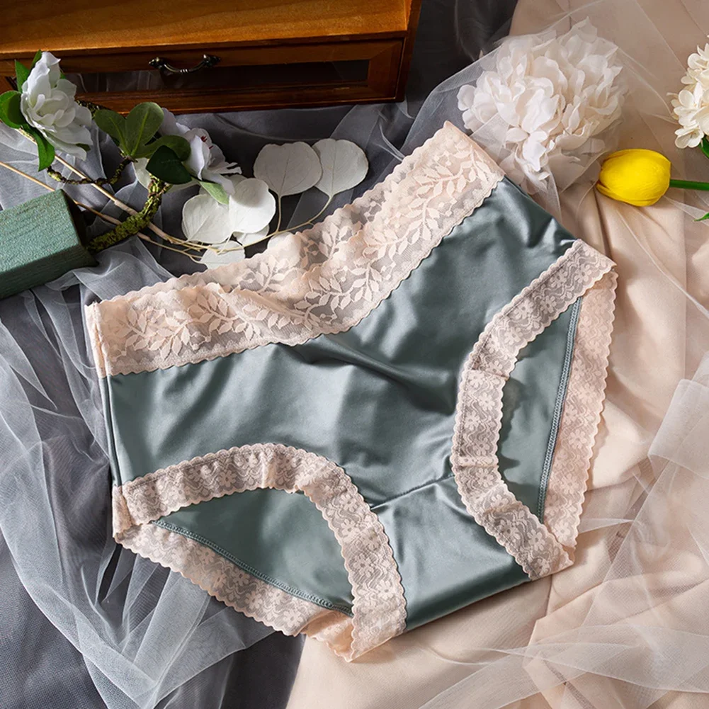 Women Ice Silk Light Lace Underwear Seamless Breathable Briefs Hip Lift Panties High Waist Contrasting Plus Size Female Briefs
Women Ice Silk Light Lace Underwear Seamless Breathable Briefs Hip Lift Panties High Waist Contrasting Plus Size Female Briefs