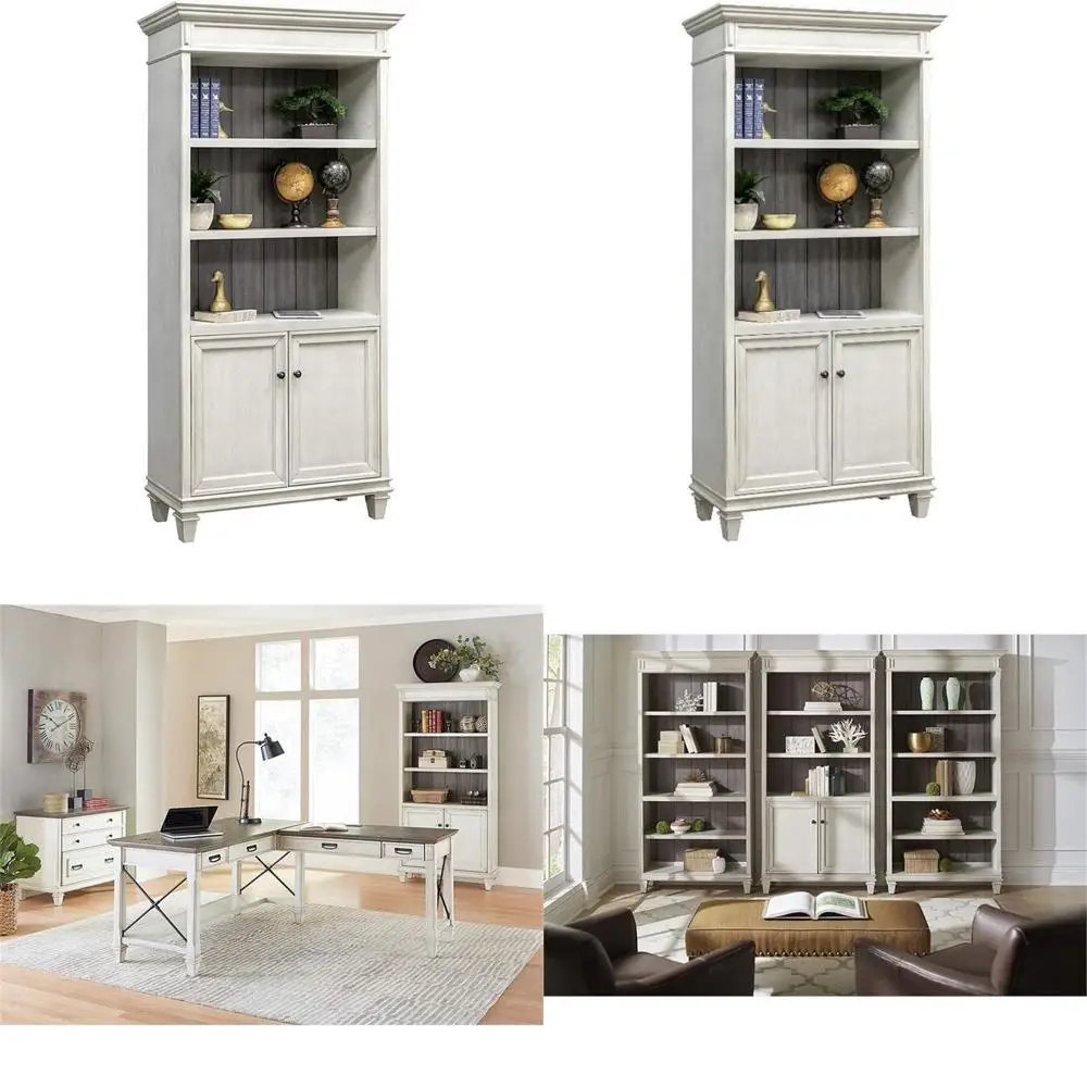 urniture Bookcase with Lower Do, White
urniture Bookcase with Lower Do, White