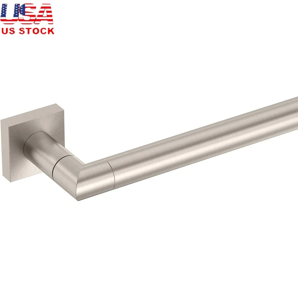 30 Inch Towel Bar Satin Nickel Modern Square Backplate Easy Install DIY Hardware Stylish Bathroom Accessories Home Improvement
30 Inch Towel Bar Satin Nickel Modern Square Backplate Easy Install DIY Hardware Stylish Bathroom Accessories Home Improvement