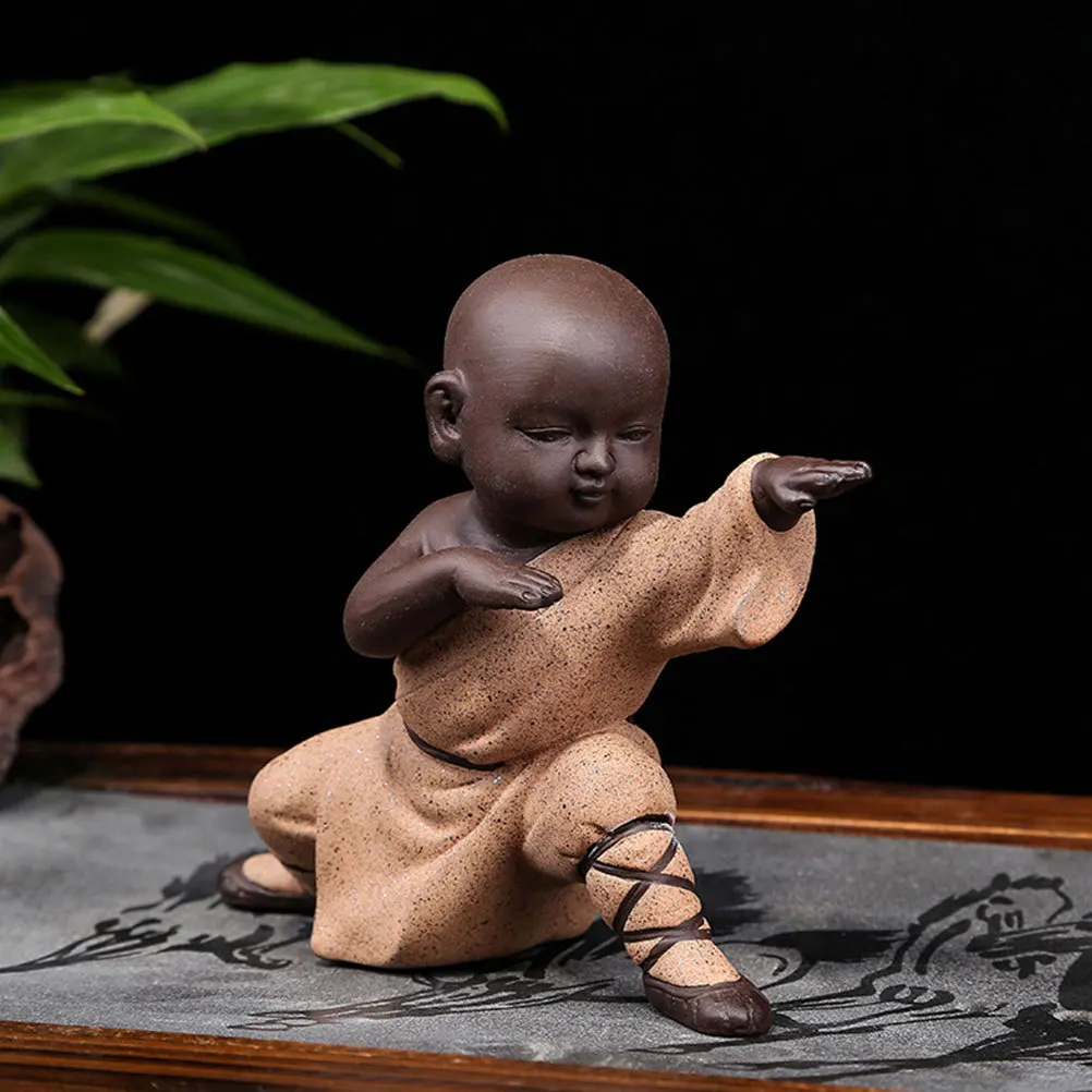 1pc Kung Fu Monk Decor Purple Sands Statue Temple Style Ornament Tea Pet Arrangement for Home Shop (Posture 1)
1pc Kung Fu Monk Decor Purple Sands Statue Temple Style Ornament Tea Pet Arrangement for Home Shop (Posture 1)