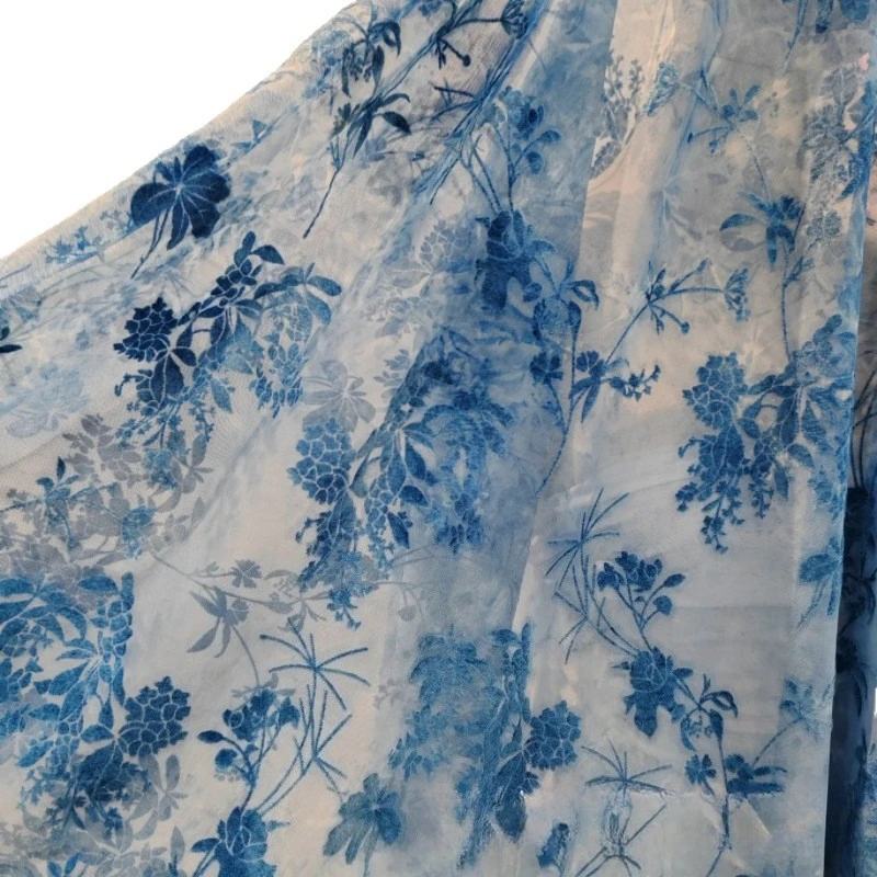 1/3/5yards Blue Color Brocade Jacquard Fabric Burnout Velour Tulle Lace Fabrics Жаккардовая Ткань for DIY Sewing Dress
1/3/5yards Blue Color Brocade Jacquard Fabric Burnout Velour Tulle Lace Fabrics Жаккардовая Ткань for DIY Sewing Dress