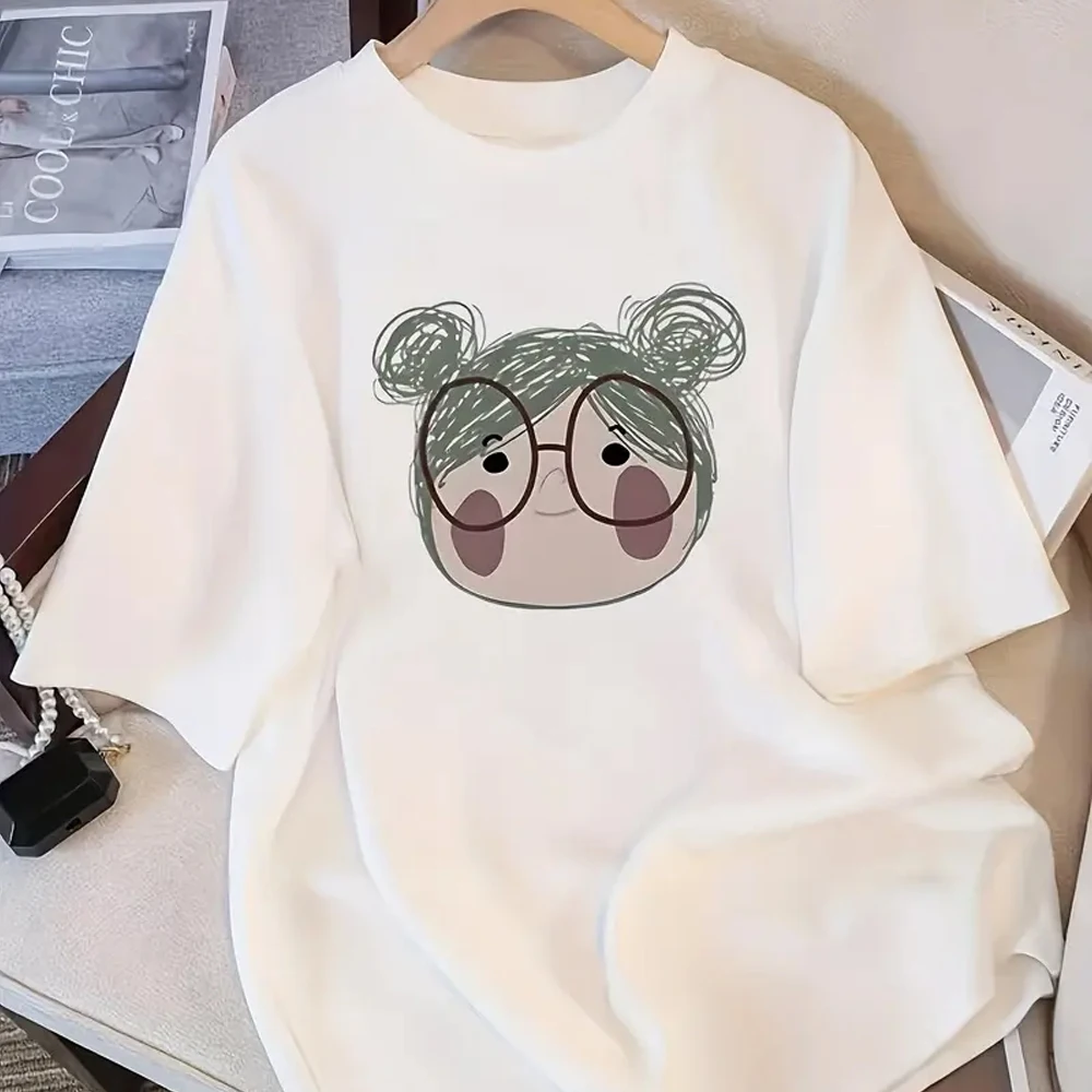 Women's Y2K Retro White Short Sleeve T-Shirt - Loose Fit Cartoon Graphic Print Summer Tops Casual Tee Casual Attire Vintage Tee 
Women's Y2K Retro White Short Sleeve T-Shirt - Loose Fit Cartoon Graphic Print Summer Tops Casual Tee Casual Attire Vintage Tee