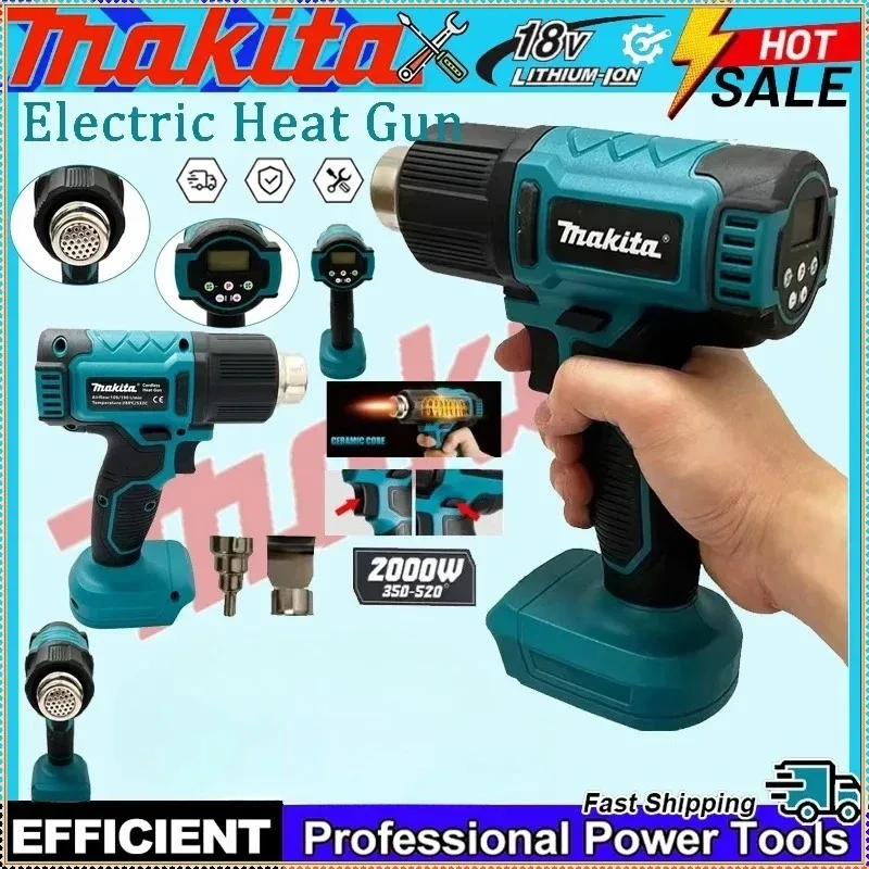 Makita 550°C Temperature Control Heat Gun Cordless Handheld Hot Air Gun With LED Display Soldering Thermal Blower Tool 18V
Makita 550°C Temperature Control Heat Gun Cordless Handheld Hot Air Gun With LED Display Soldering Thermal Blower Tool 18V