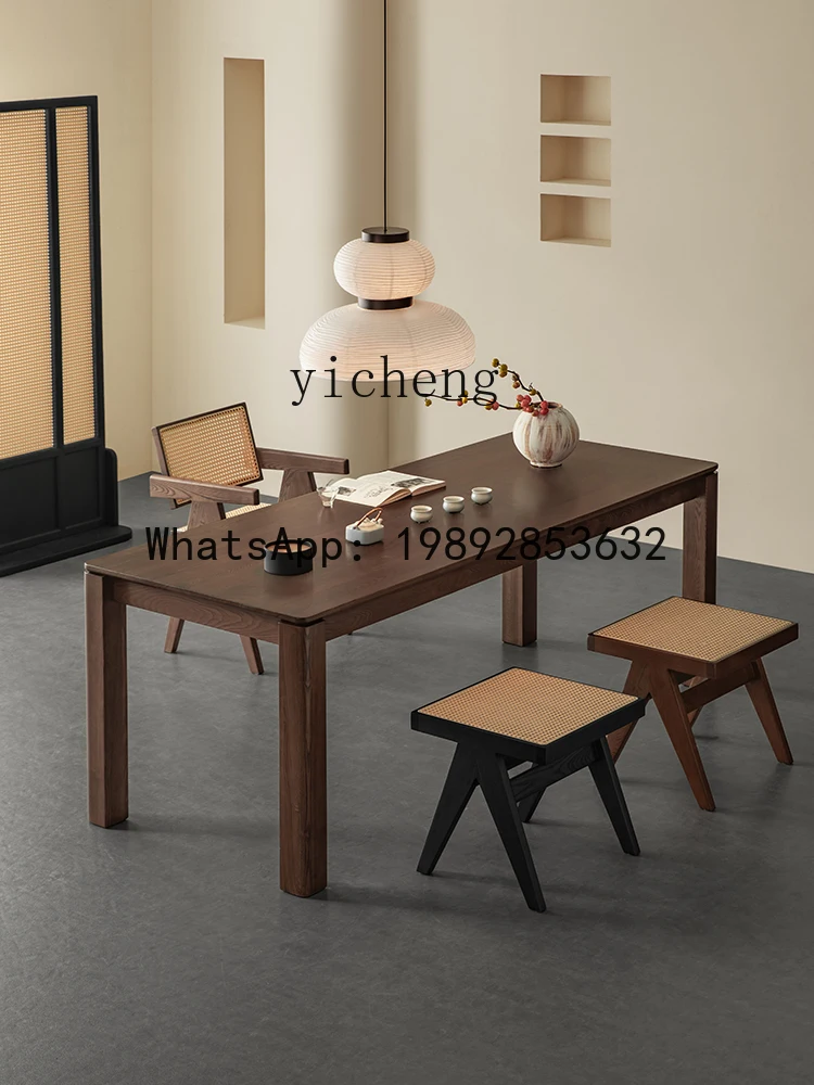 walnut solid wood dining table wabi sandy ash wood large board table household dining table combination
walnut solid wood dining table wabi sandy ash wood large board table household dining table combination