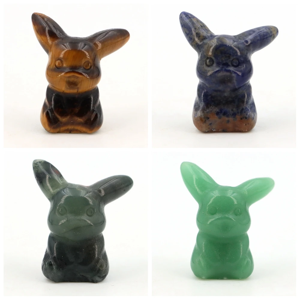 30mm Natural Stone Carving Cute Cartoon Animal Elf Figurine Healing Crystals Home Decoration Ornament Children Gifts Wholesale
30mm Natural Stone Carving Cute Cartoon Animal Elf Figurine Healing Crystals Home Decoration Ornament Children Gifts Wholesale