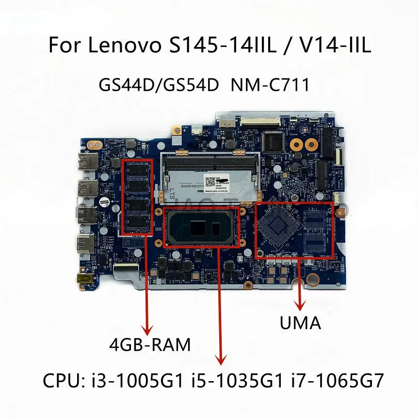 Для Lenovo Ideapad S145-14IIL основная плата NM-C711 i3 i5 i7 процессор 4 ГБ 5B20S43836-
Для Lenovo Ideapad S145-14IIL основная плата NM-C711 i3 i5 i7 процессор 4 ГБ 5B20S43836-