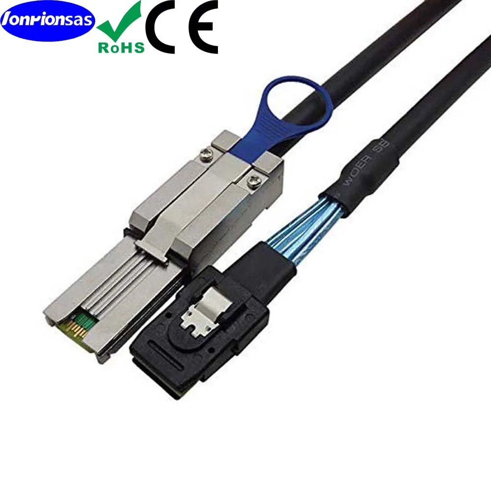 HD Mini SAS SFF-8088 26P to SAS SFF-8087 External Data Cable 0.5m/1.0m/2.0m
HD Mini SAS SFF-8088 26P to SAS SFF-8087 External Data Cable 0.5m/1.0m/2.0m