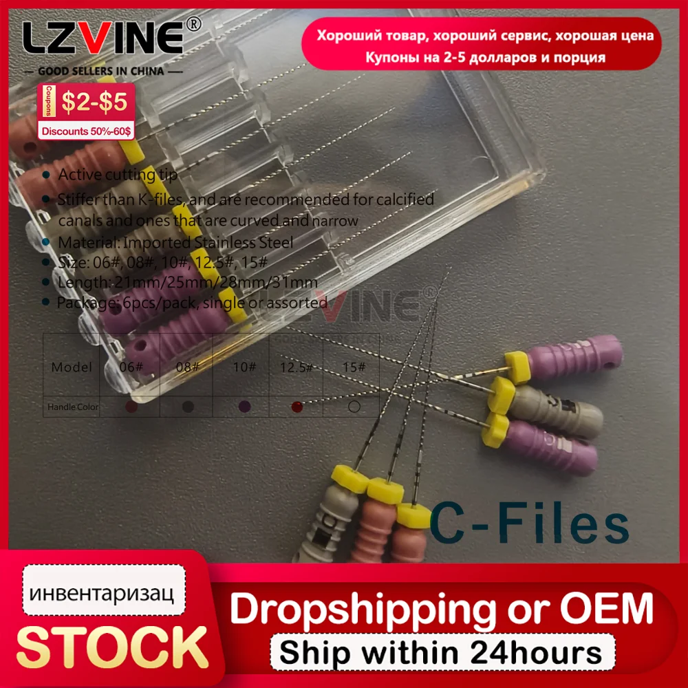 5Pack Dental Instrument Hand Use C+ files Endodontic C-pilot Stainless Steel Ultrasonic Optional Sizes Used Root Cleaning Needle
5Pack Dental Instrument Hand Use C+ files Endodontic C-pilot Stainless Steel Ultrasonic Optional Sizes Used Root Cleaning Needle