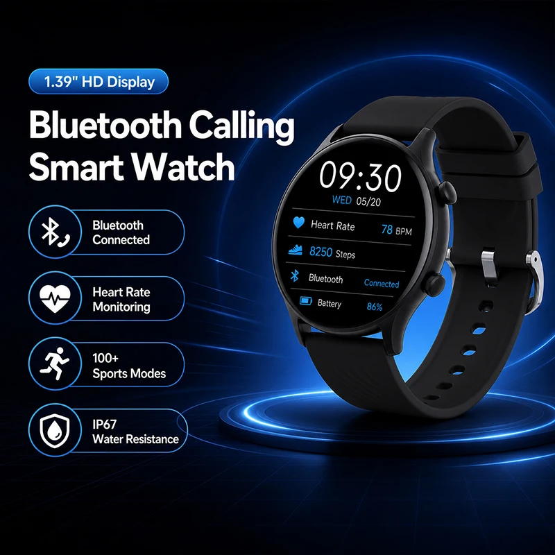 2026 New 1.39" Smart Watch for Men Women with Heart Rate Health Monitoring BT Call IP67 Waterproof Smartwatch 100+Sports Modes
2026 New 1.39" Smart Watch for Men Women with Heart Rate Health Monitoring BT Call IP67 Waterproof Smartwatch 100+Sports Modes