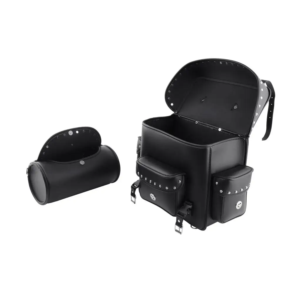 For Honda Goldwing 1800 For Yamaha Tenere 700 Universal Motorcycle Sissy Bar Bag With Detachable Roll Bag Two-Piece PU Leather
For Honda Goldwing 1800 For Yamaha Tenere 700 Universal Motorcycle Sissy Bar Bag With Detachable Roll Bag Two-Piece PU Leather