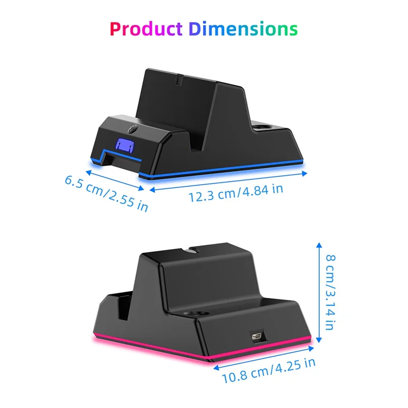 Game Console Charger For PS5 Portal Magnetic Charging Base Game Console Charger With Colorful Light Base-A22R
Game Console Charger For PS5 Portal Magnetic Charging Base Game Console Charger With Colorful Light Base-A22R