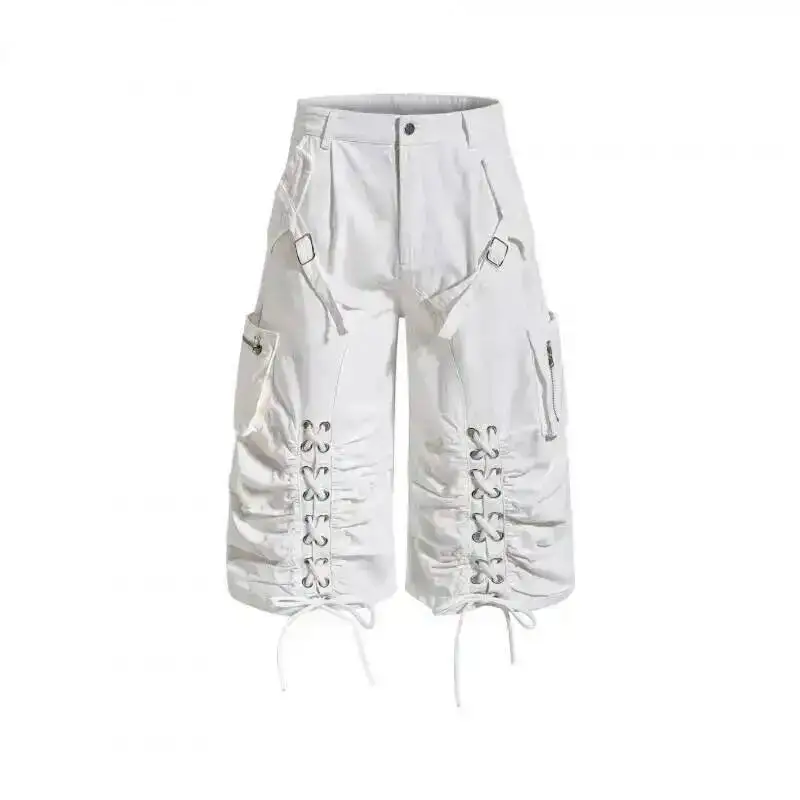 Summer Streetwear Men's Cargo Shorts Lace Up Multi Pocket Loose Fit Casual American Style Vintage Mid-Calf Pants 9X470T
Summer Streetwear Men's Cargo Shorts Lace Up Multi Pocket Loose Fit Casual American Style Vintage Mid-Calf Pants 9X470T