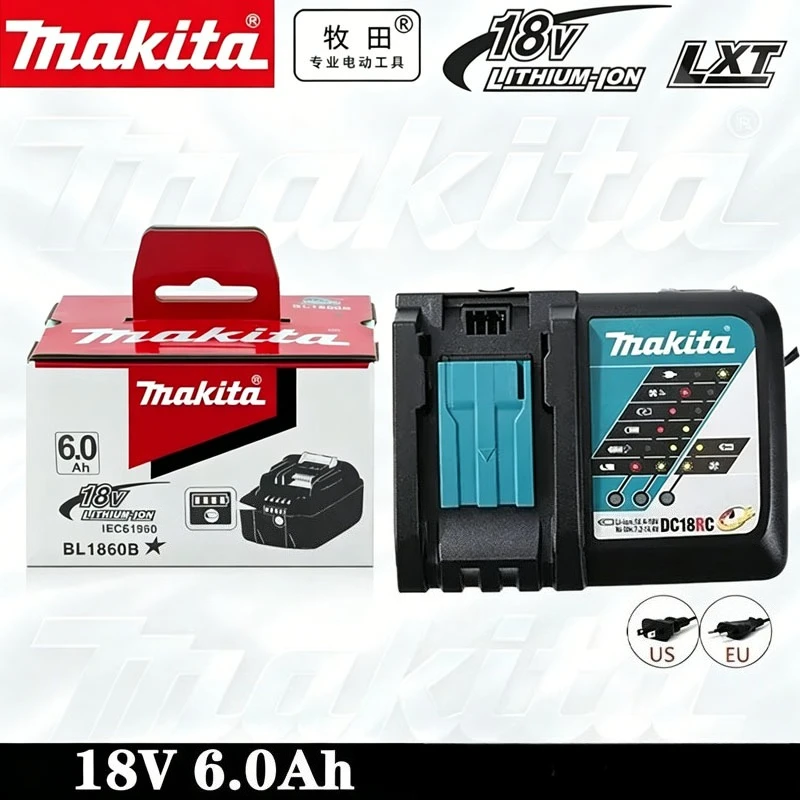 Makita 18V 6.0Ah Battery Original Lithium ion Rechargeable Battery 18V 6000mAh Replacement Tools Battery BL1860 BL1850 BL1860B
Makita 18V 6.0Ah Battery Original Lithium ion Rechargeable Battery 18V 6000mAh Replacement Tools Battery BL1860 BL1850 BL1860B