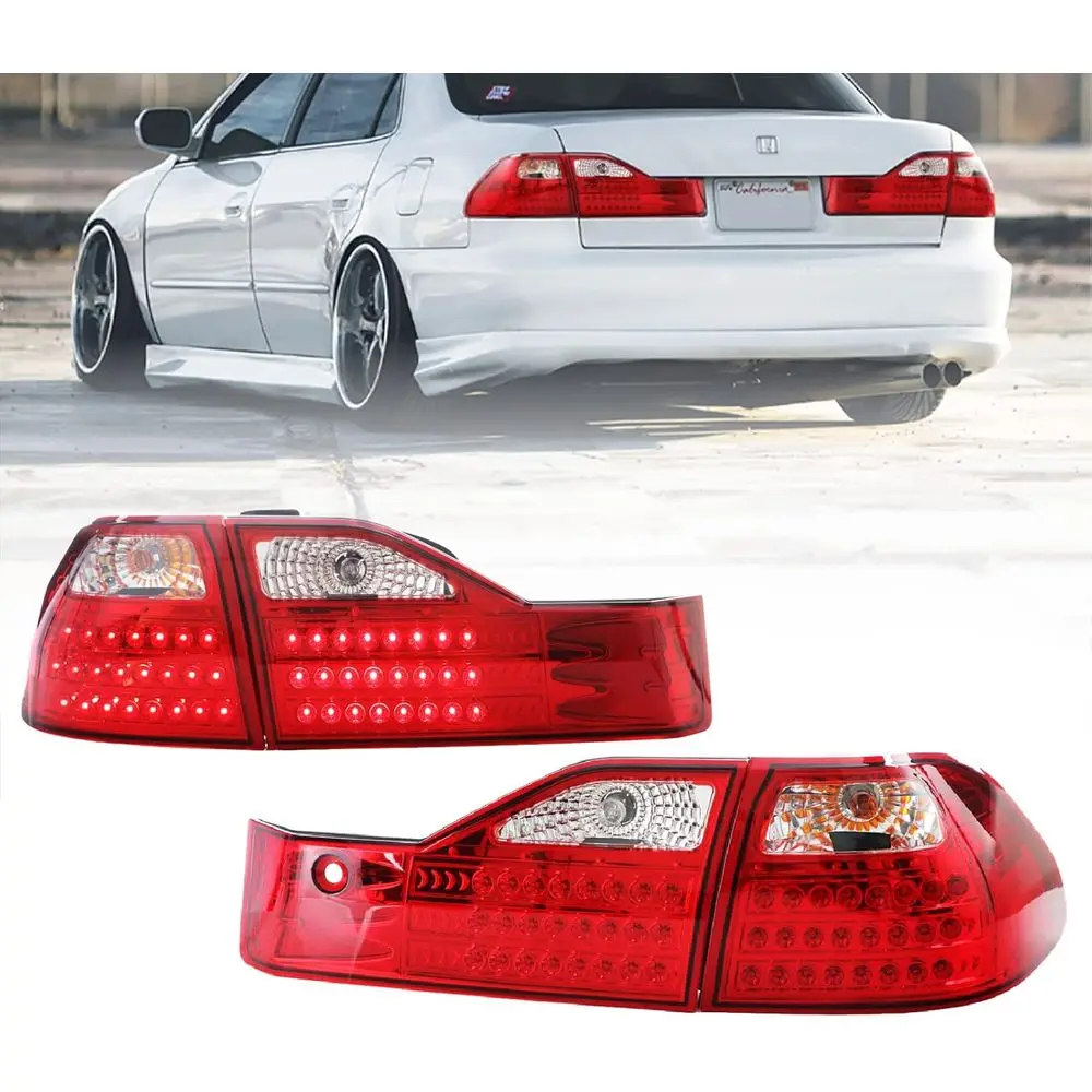 USR DEPO 01-02 Accord Tail Lights - JDM Style Red/Clear Lens LED Rear Tail Lamps Set Compatible with 2001-2002 Honda Accord 4 Do
USR DEPO 01-02 Accord Tail Lights - JDM Style Red/Clear Lens LED Rear Tail Lamps Set Compatible with 2001-2002 Honda Accord 4 Do