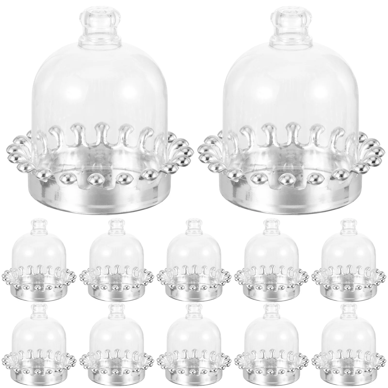 12Pcs Cake Stands with Dome Cover Transparent Mini Dessert Plates for Display Food At Home Party Wedding Events Plastic Cake
12Pcs Cake Stands with Dome Cover Transparent Mini Dessert Plates for Display Food At Home Party Wedding Events Plastic Cake