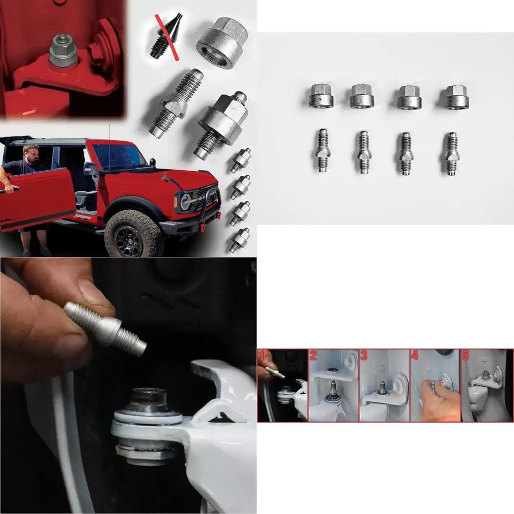 4-Piece Door Hinge Alignment Kit for 4x4 Bronco - Easy Door Removal and Installation, Patent Pending Guide Pins
4-Piece Door Hinge Alignment Kit for 4x4 Bronco - Easy Door Removal and Installation, Patent Pending Guide Pins