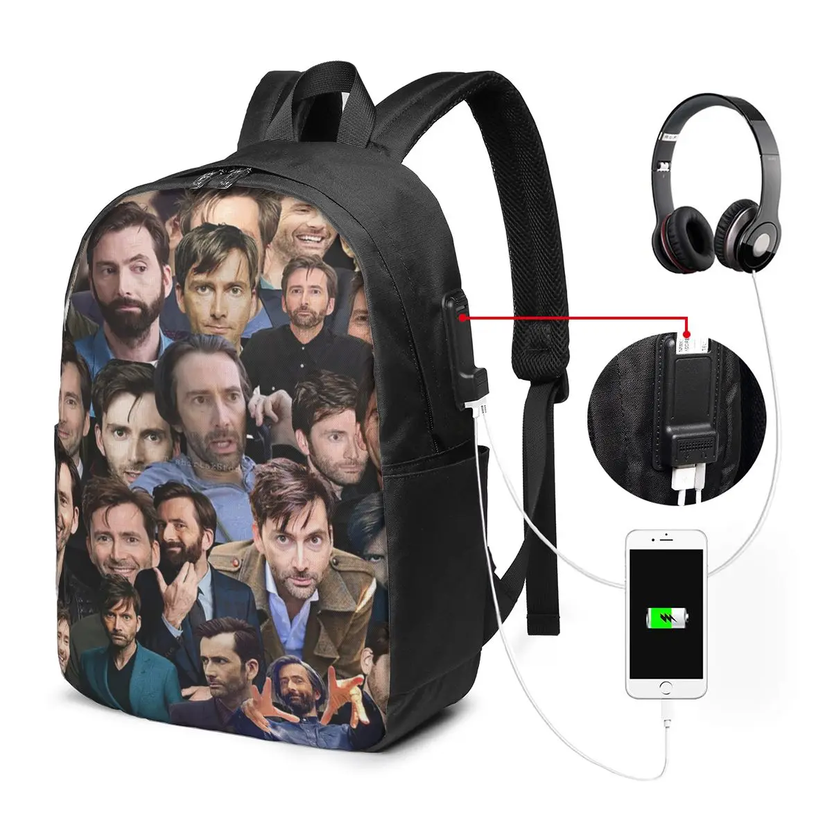 David Tennant Photo Collage Backpack Travel Notebook Bag Computer College Student School Bag Laptop Shoulder Bags for Men Women
David Tennant Photo Collage Backpack Travel Notebook Bag Computer College Student School Bag Laptop Shoulder Bags for Men Women
