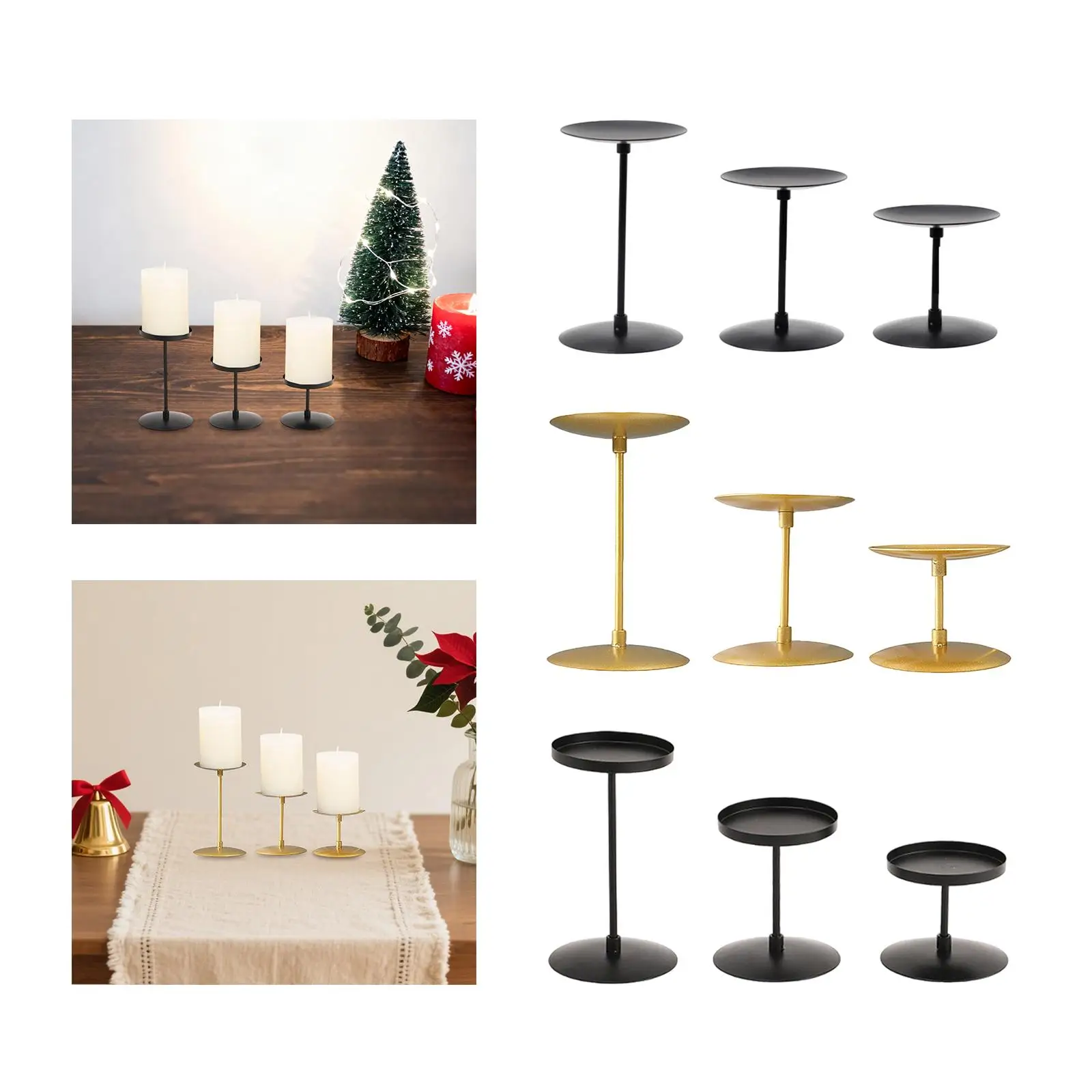 3 Pieces Pillar Candle Holders Decorative Candlestick Holder Stand Table Centerpiece for Fireplace Living Room
3 Pieces Pillar Candle Holders Decorative Candlestick Holder Stand Table Centerpiece for Fireplace Living Room