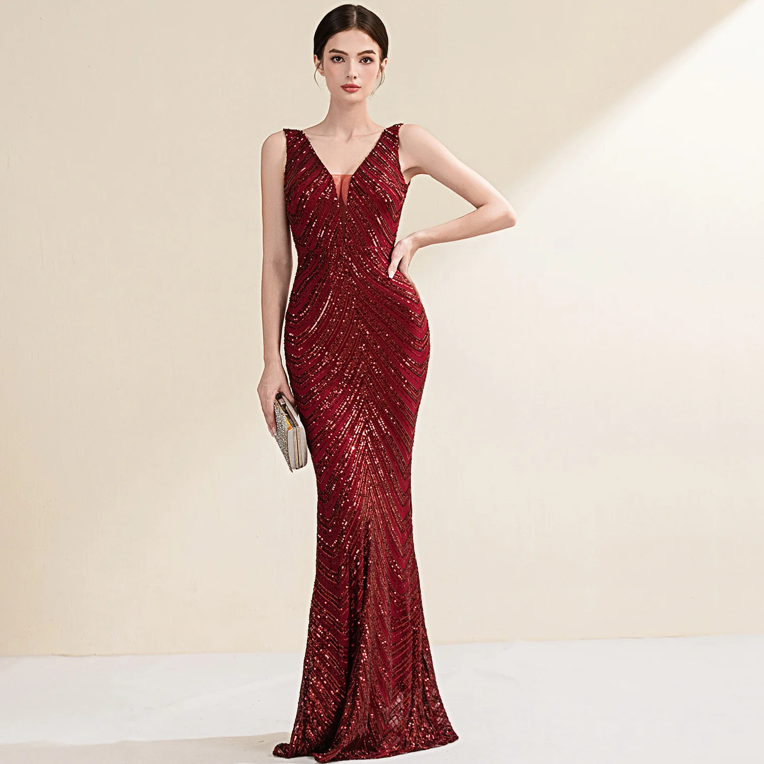 Evening Dress Women's Sequined Ladies Banquet Annual Meeting Host Car Model Etiquette Lady Slim-Fit Long Dress
Evening Dress Women's Sequined Ladies Banquet Annual Meeting Host Car Model Etiquette Lady Slim-Fit Long Dress