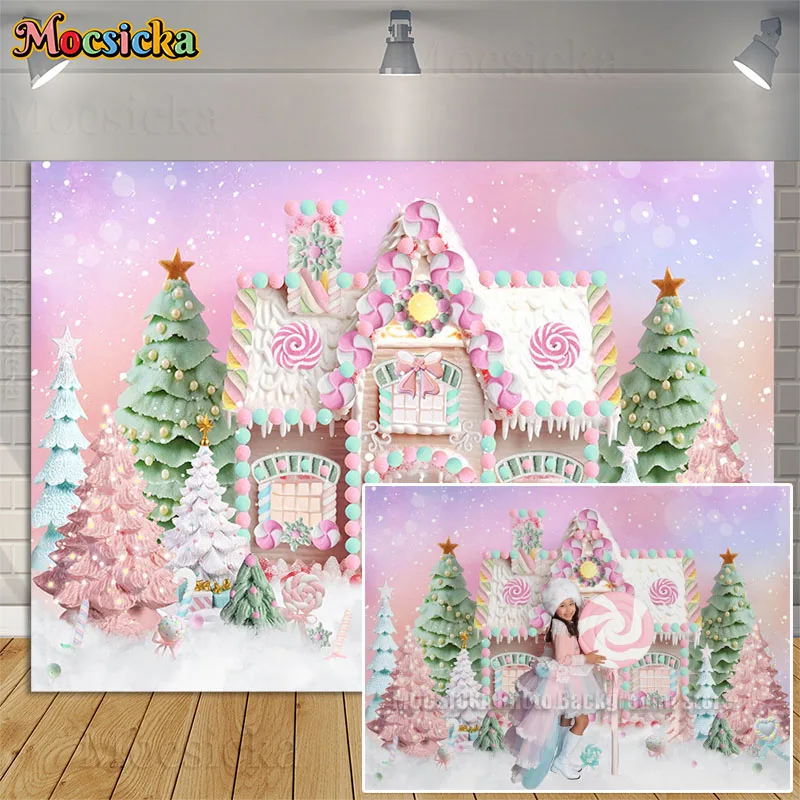 Christmas Pink Candy Shop Photography Backdrop Fairy Tale Winter Xmas Tree Snow Kids Portrait Cake Smash Background Photo Studio
Christmas Pink Candy Shop Photography Backdrop Fairy Tale Winter Xmas Tree Snow Kids Portrait Cake Smash Background Photo Studio