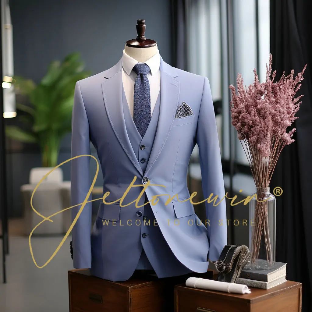 Jacket Pants Fashion Men's Pure Color Leisure Suits Gray Blue Black Slim Fit Men Business Banquet Suit Set Suits For Men
Jacket Pants Fashion Men's Pure Color Leisure Suits Gray Blue Black Slim Fit Men Business Banquet Suit Set Suits For Men