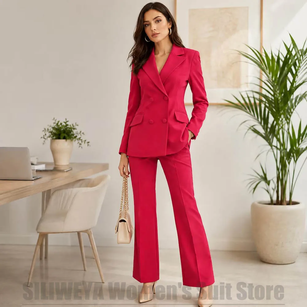 Chic Women Double Breasted Suit Set Long Sleeve Formal Office Business Work Wear Fashion Party Prom Pants Suit For Ladies
Chic Women Double Breasted Suit Set Long Sleeve Formal Office Business Work Wear Fashion Party Prom Pants Suit For Ladies