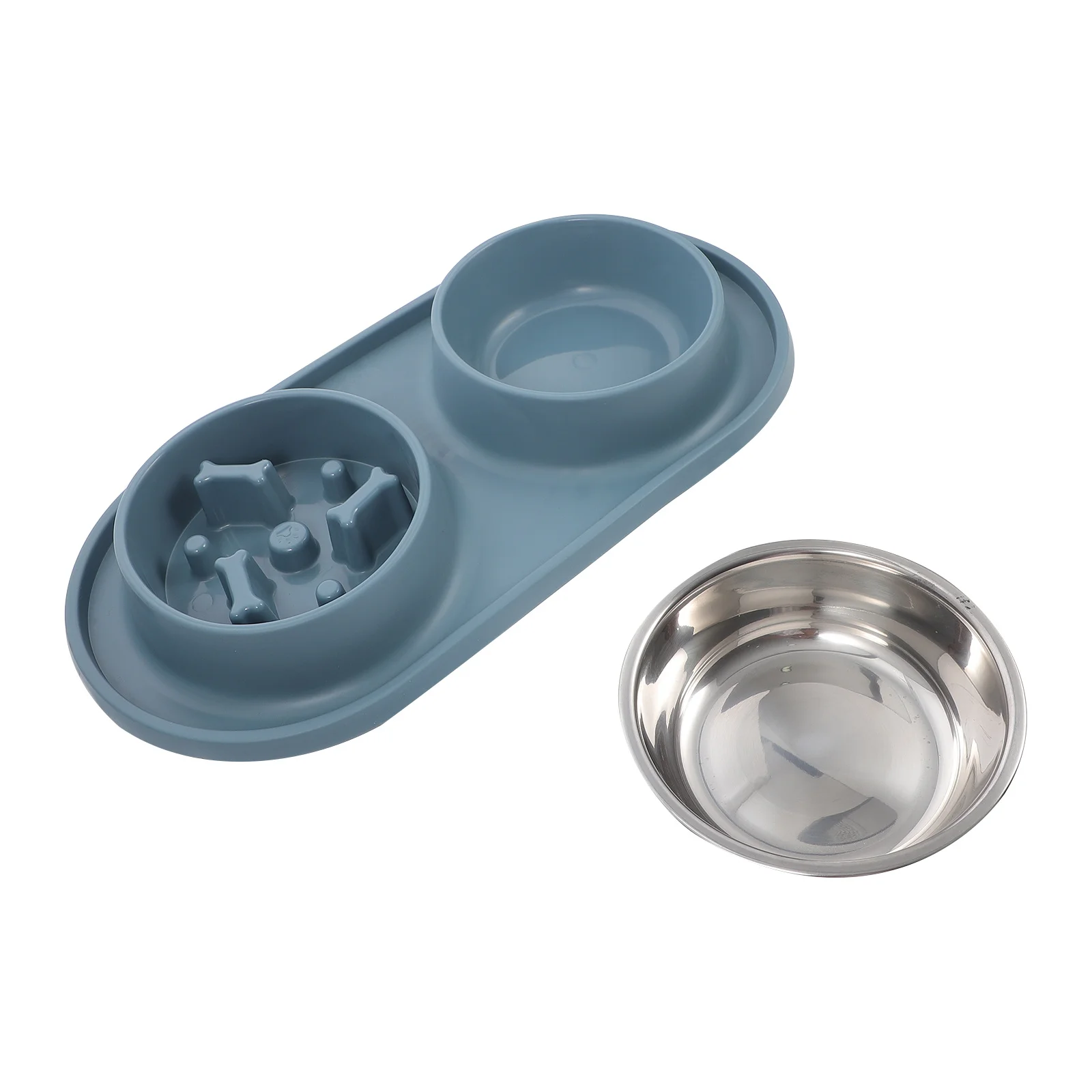 Pet Slow Food Bowl Anti Choking Double Feeding Bowl Small Dog Cat Silicone Stainless Steel Feeder Pet Dish Dog Feeder 
Pet Slow Food Bowl Anti Choking Double Feeding Bowl Small Dog Cat Silicone Stainless Steel Feeder Pet Dish Dog Feeder