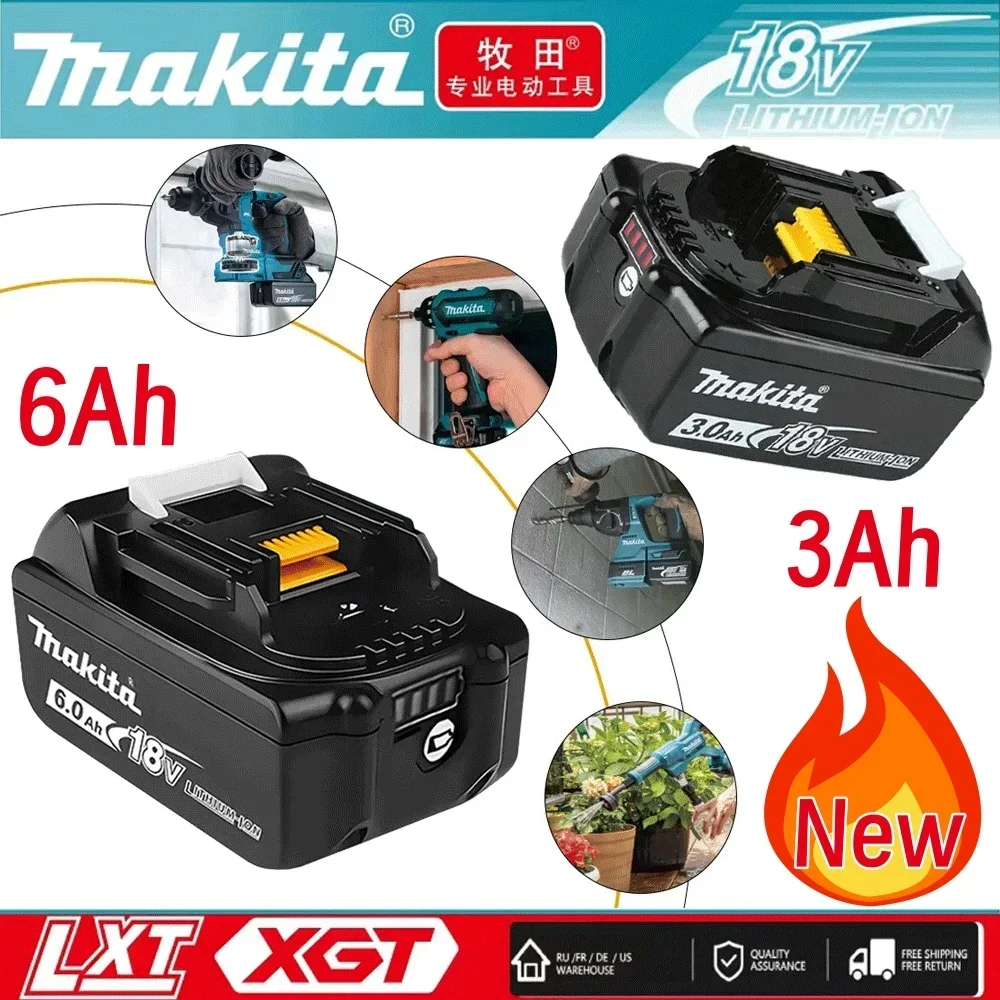 100% original Makita 6.0Ah/3ah 18V Rechargeable Battery for Makita 18V BL1830 BL1830B BL1840 BL1840B BL1850 BL1850B Power Tools
100% original Makita 6.0Ah/3ah 18V Rechargeable Battery for Makita 18V BL1830 BL1830B BL1840 BL1840B BL1850 BL1850B Power Tools