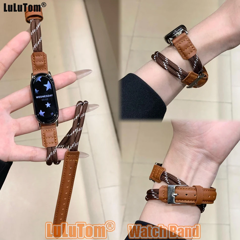 Ремешок для Xiaomi Mi Band 10 9 8 Pro, модный кожаный нейлоновый плетеный ремешок для часов Miband 8Pro 9 Pro, длинный стильный браслет-браслет
Ремешок для Xiaomi Mi Band 10 9 8 Pro, модный кожаный нейлоновый плетеный ремешок для часов Miband 8Pro 9 Pro, длинный стильный браслет-браслет