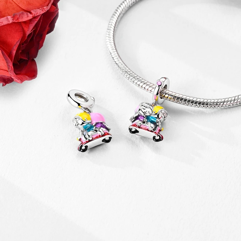 New 925 Sterling Silver Couple Tram Charms Pendant Fit 3mm Original Bracelet DIY Women Exquisite Valentine's Day Jewelry Gifts
New 925 Sterling Silver Couple Tram Charms Pendant Fit 3mm Original Bracelet DIY Women Exquisite Valentine's Day Jewelry Gifts