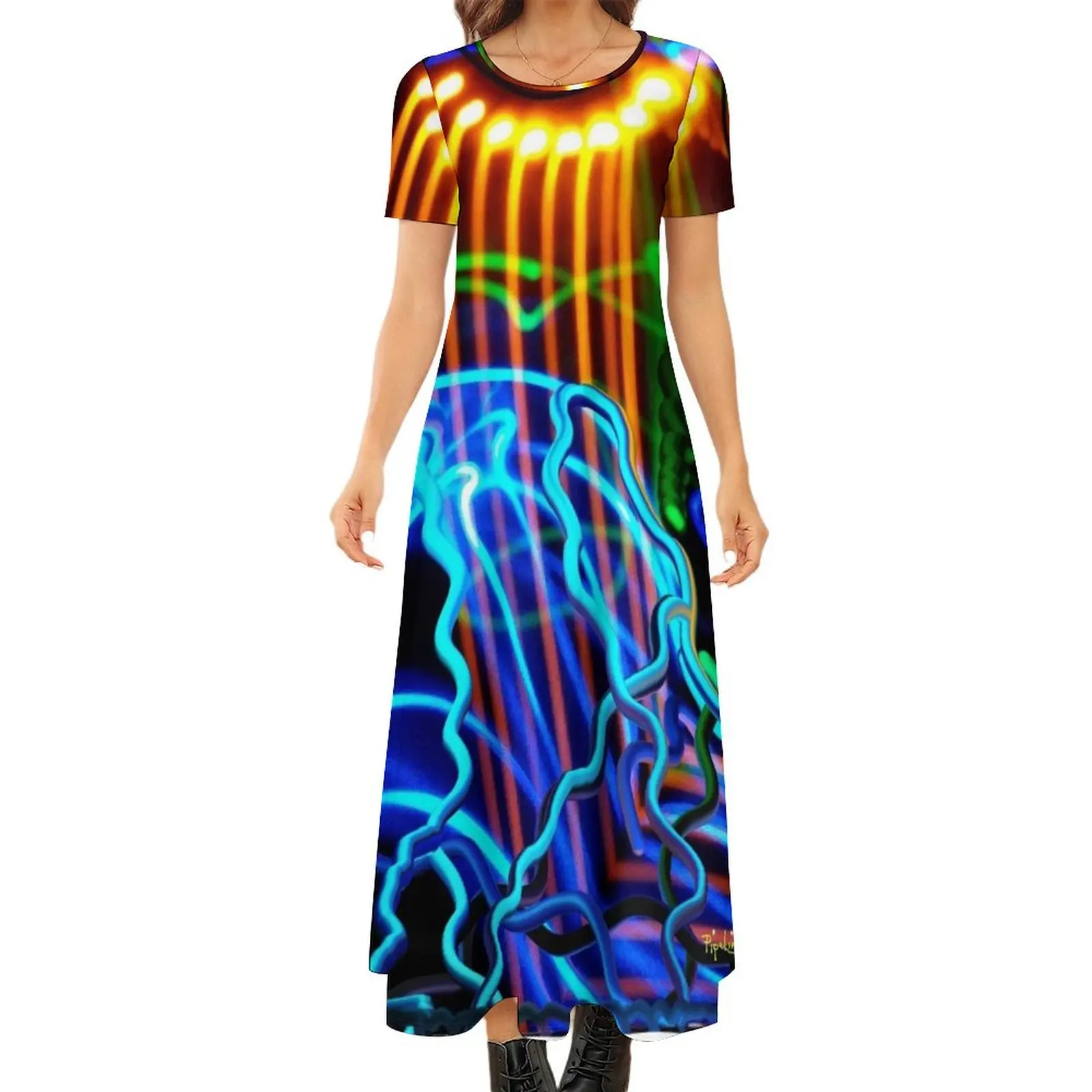 TheMissingMan. pipeline dance love dance Round Neck Short Sleeve Dress clothes for women
TheMissingMan. pipeline dance love dance Round Neck Short Sleeve Dress clothes for women