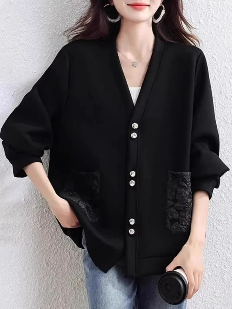 Женский кардиган оверсайз — шикарный свитшот с V-образным вырезом, облегающий, в корейском стиле, повседневная куртка w2070
Женский кардиган оверсайз — шикарный свитшот с V-образным вырезом, облегающий, в корейском стиле, повседневная куртка w2070