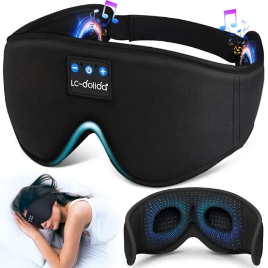 Sleep Headphones, 3D Sleep Mask Bluetooth Wireless Music Eye Mask, Sleeping Headphones for Side Sleepers Sleep Mask with Blueto
Sleep Headphones, 3D Sleep Mask Bluetooth Wireless Music Eye Mask, Sleeping Headphones for Side Sleepers Sleep Mask with Blueto
